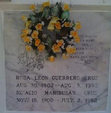 My maternal grandparents: Ignacio & Rosa Leon Guerrero Cruz