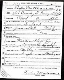 1917 Draft Card